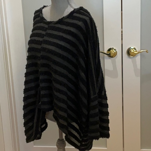 Dressed to Kill Striped Black Sweater.  One size fits most. - Picture 2 of 7